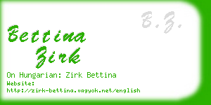 bettina zirk business card